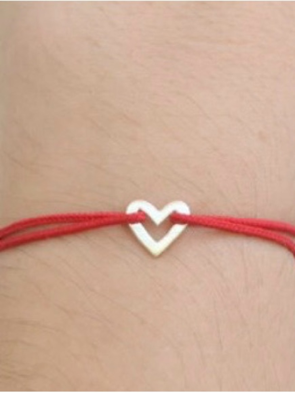Minimal Silver Heart many countries colors Cord Bracelet - Women Jewelry